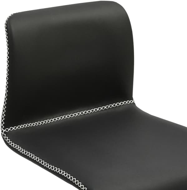 Sæt med 2 barstole Henchy - Imiteret læder | Farve: sort | Mål: 41x47x85 cm
