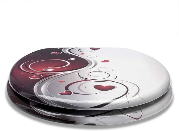Toalettsits med soft close, MDF och oval form