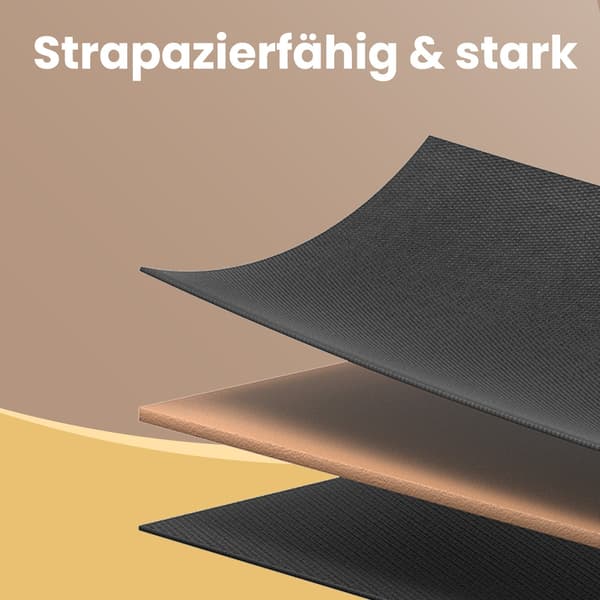 Kommode med 5 stofskuffer - opbevaring - brun/sort - 29 x 98,2 x 70 cm