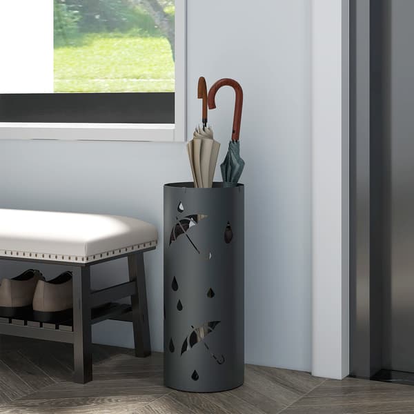 Paraplystativ - Grå paraplyholder | Farve: Grå | Mål: 17x17x41 cm