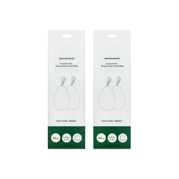 2-pack avfallspåsar med dragsko - Polyeten - 42x60 cm - 15-20 L