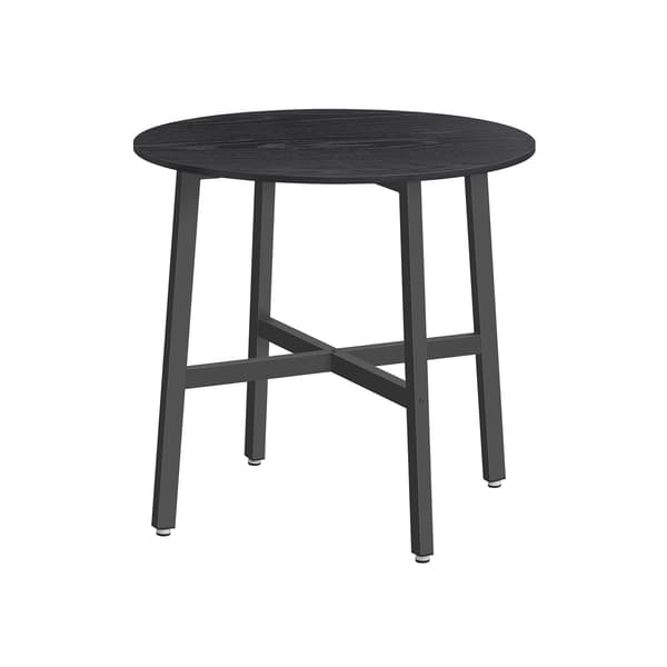 Rundt spisebord sort - Ø80 x 75 cm - robust
