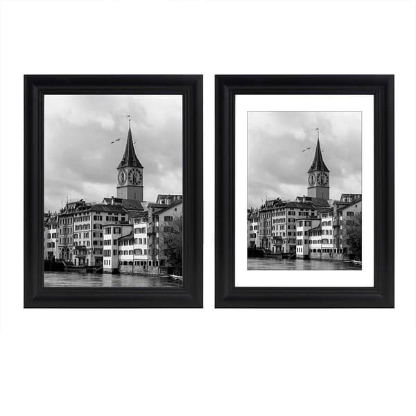 Fotoram i trä med glas 50x70 cm | Guld