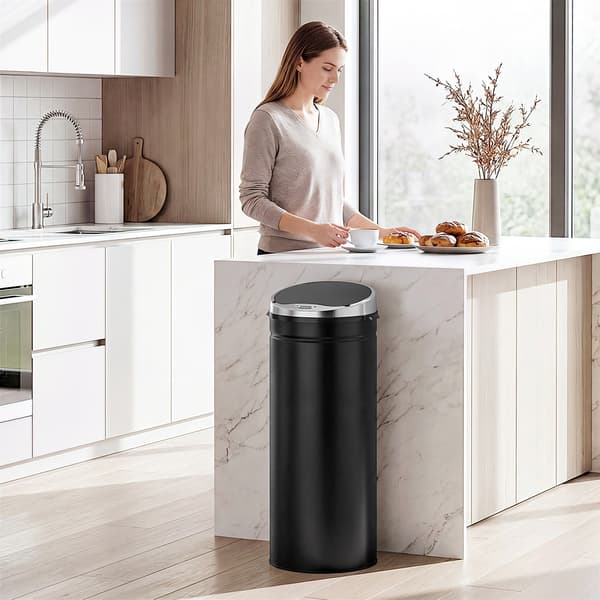 Sensor affaldsbeholder 50L med infrarød sensor | Farve: Sort | Mål: 30,5x30,5x81,5 cm