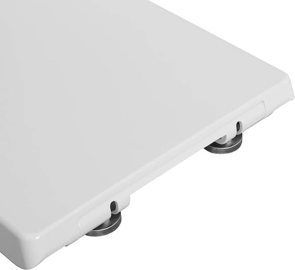 D-formet toiletsæde med soft close og quick release | Hvid