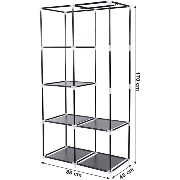 Sammenfoldelig garderobe XL - sort