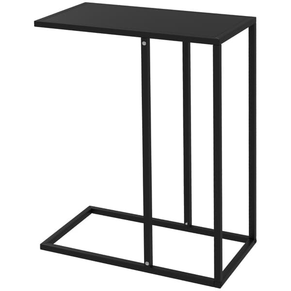 C-formet sidebord - Laptopbord til sofa | Farve: Sort | Mål: 46x26x60 cm
