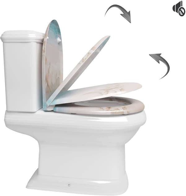 O-formet toiletsæde med soft close og quick release | Bedre sandstrand