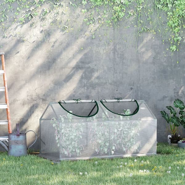 Minidrivhus - Drivhus til planter | Farve: Hvid | Mål: 60x120x60 cm