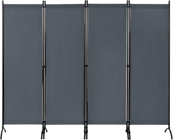 4-delt rumdeler 224x181 cm | Mørkegrå
