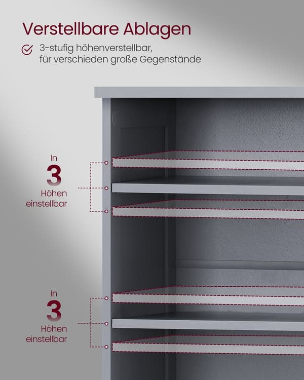 Håndvaskskab lysegrå MDF - badeværelsesmøbel - 30 x 90 x 60 cm