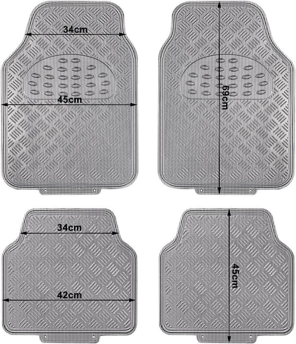 Universele automatten 4-delig aluminiumlook | Roze