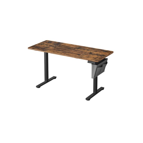 Elektrisk sidde-stå skrivebord, justerbart, 60 x 140 x 72-120 cm, spånplade og stål