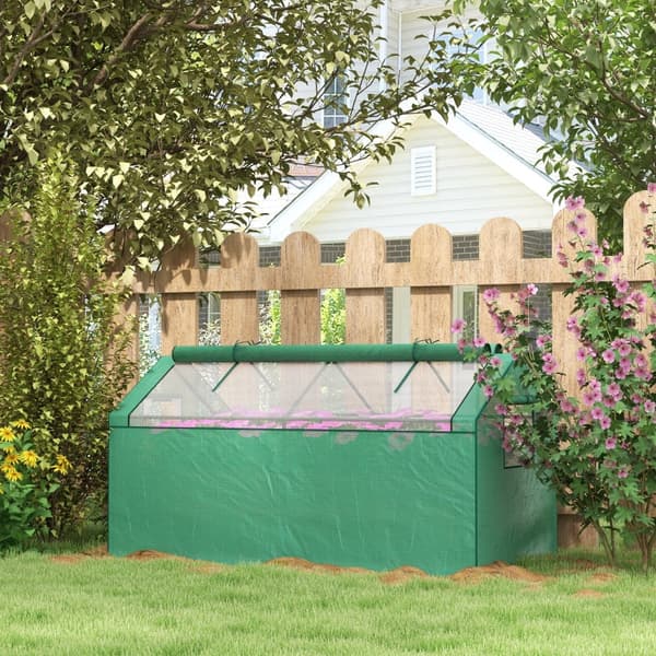 Polytunnel drivhus til haveplanter | Farve: Grøn | Mål: 92x180x92 cm