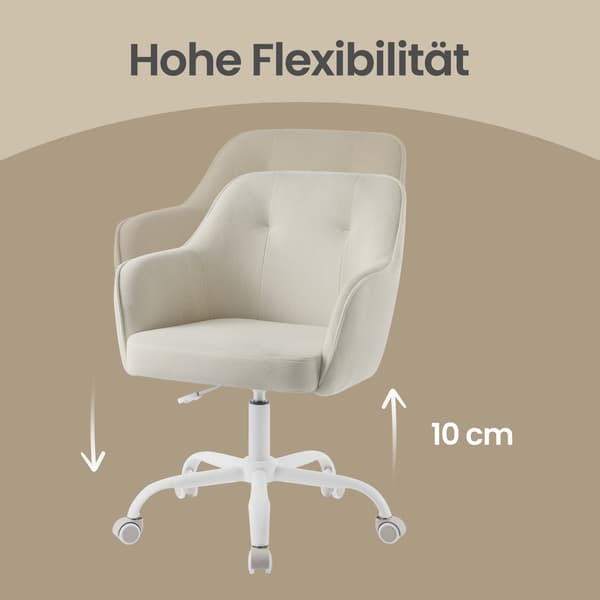 Højdejusterbar og drejelig kontorstol