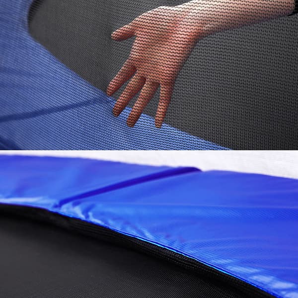 Trampolin med sikkerhedsnet - have - sort/blå - Ø 305 cm