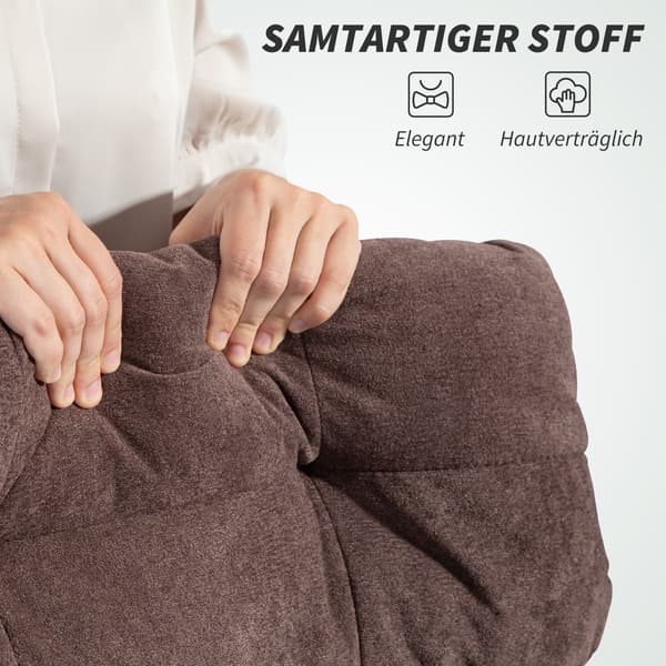 Kontorstol med armlæn | Farve: Brun + sort | Mål: 80x77x108-116 cm