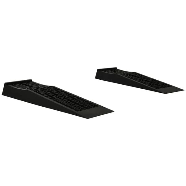 Bilramper til kantsten, sæt af 2 | Farve: Sort | Mål: 20x70x8 cm