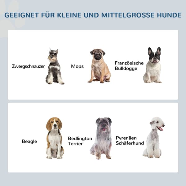 Hundefoderstation med dobbelte skåle i rustfrit stål | Farve: Grå/Sølv | Mål: 30,5x58,4x25,4 cm