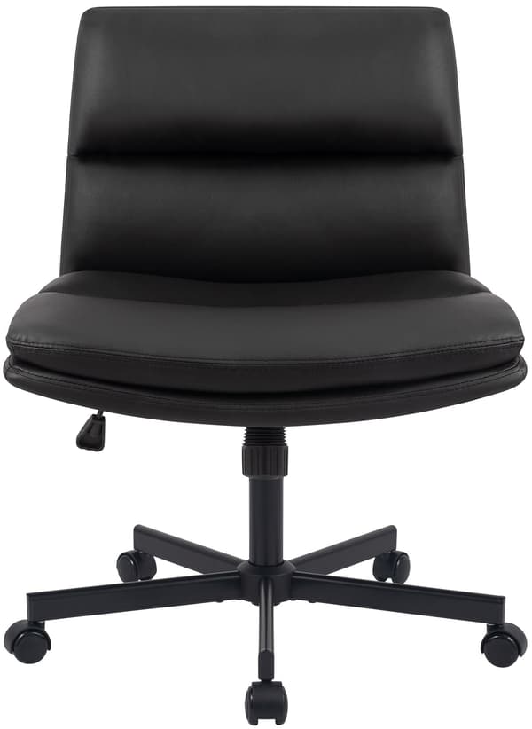 Lounge lænestol Eldor - Drejelig arbejdsstol | Farve: Sort | Mål: 62x72x83 cm