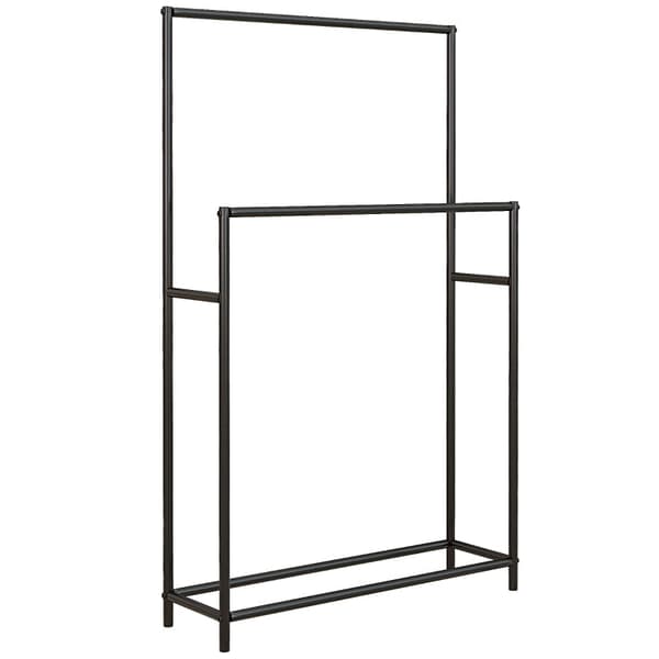 Pyyhepidike 2 tasossa | Väri: musta | Mitat: 66 x 20 x 110 cm