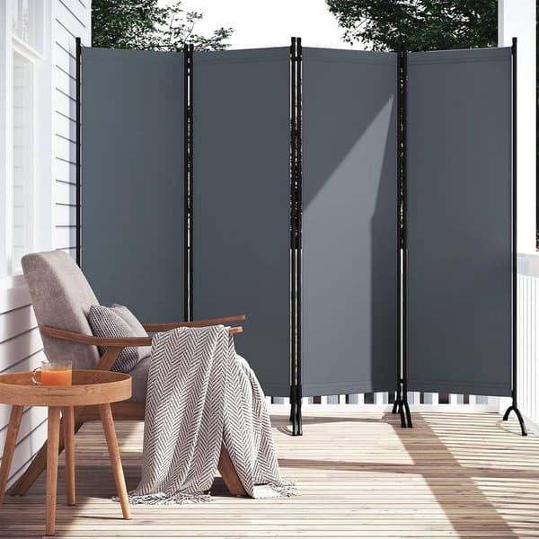 4-delt rumdeler 224x181 cm | Mørkegrå