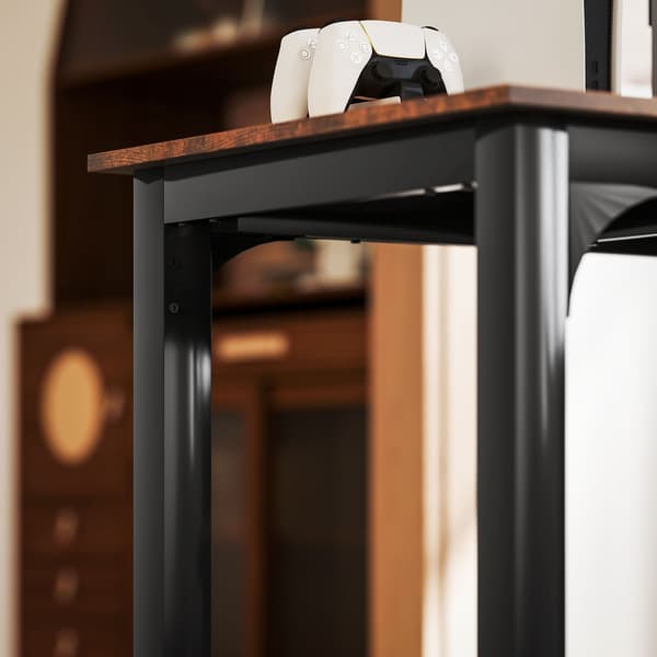 Computerbord, rustikt design | Farve: Brun, Sort | Mål: 180x60x75 cm