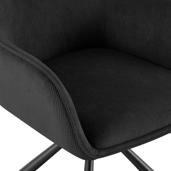 Spisestuestol Tipton med fløjlspolstring | Farve: sort | Mål: 58x59x84 cm