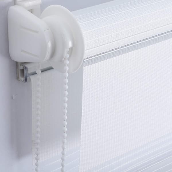 Duo rullgardin utan borrning vit 100x130 cm