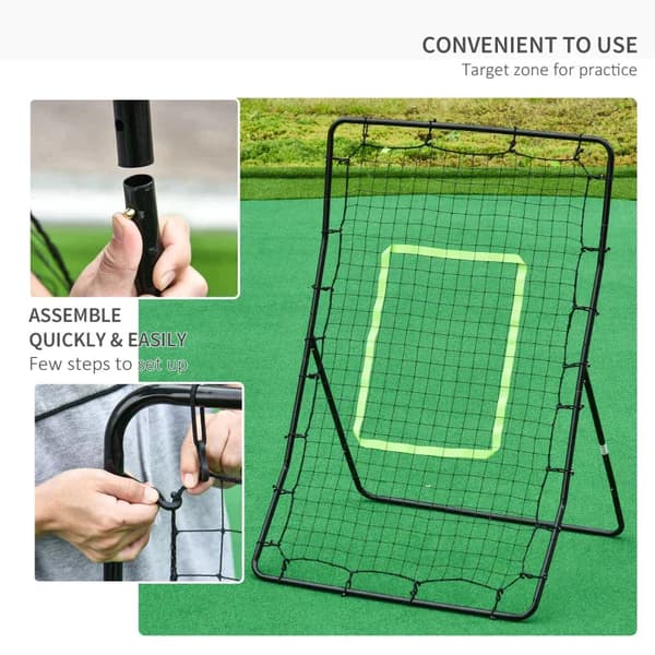 Baseball rebounder net - Training net | Väri: musta | Mitat: 80x90x140 cm