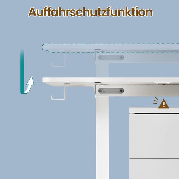 Elektrisk justerbart skrivebord | Sort | 140,1x60 cm