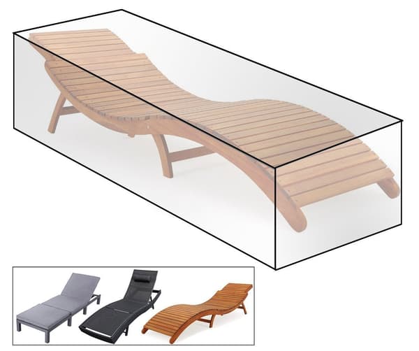 Skyddsöverdrag för solstol | Transparent | 218x77x55 cm
