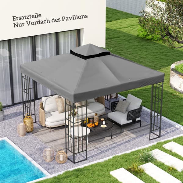Varakatto huvimajalle 3 x 3 m | Väri: Harmaa