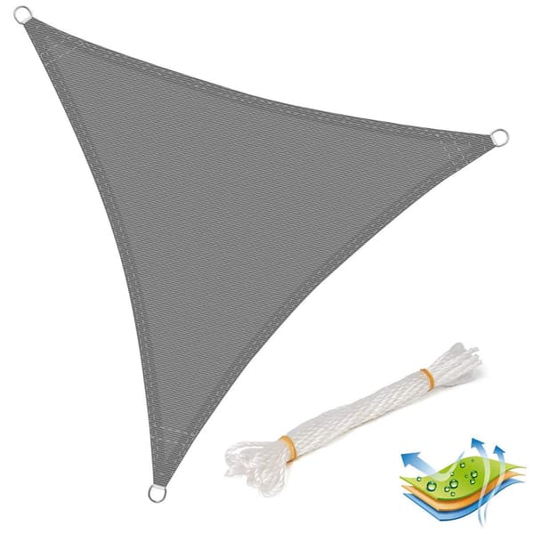 Triangulär solduk HDPE med UV-skydd | Grå | 200x200x200 cm