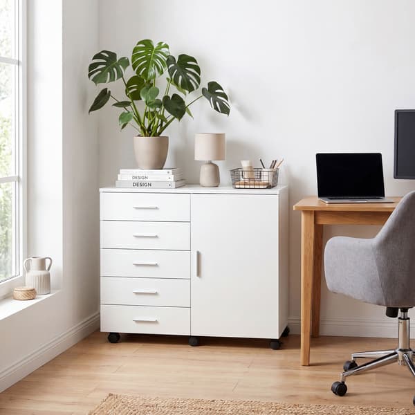 Rullecontainer met deur | Viden | 80x40x65 cm