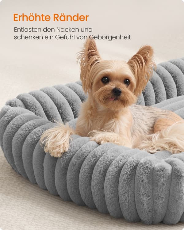 Medium ortopædisk hundeseng | Due grå | 71x55x18 cm