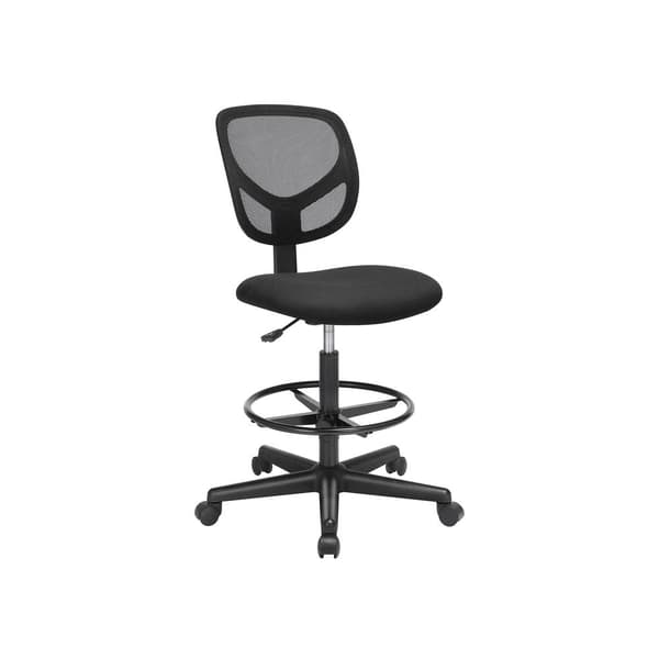 Kontorstol med meshryg – ergonomisk, drejelig, sort