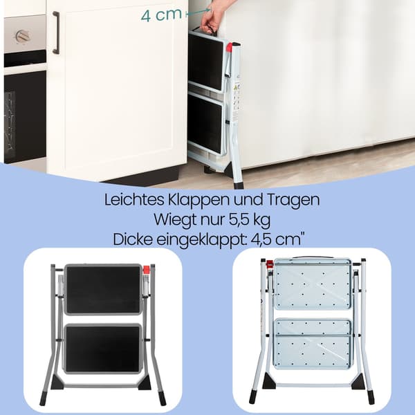 2-trins foldestige - transportable trapper - 150 kg