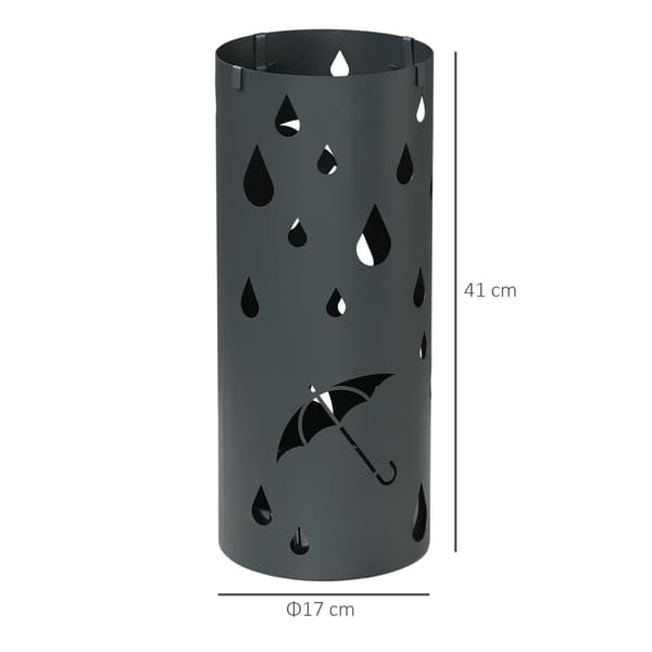 Paraplystativ - Grå paraplyholder | Farve: Grå | Mål: 17x17x41 cm