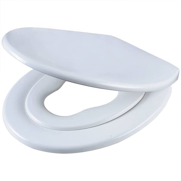 Toalettsits med integrerad barnsits soft close | Vit