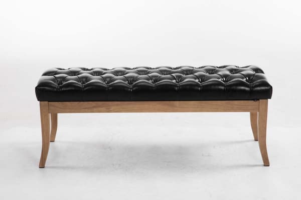 Sofa RAMSES - Chesterfield design sofa | Farve: sort | Mål: 120x38x46 cm