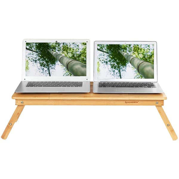 Bambu laptopbord - justerbart och fällbart i höjdled - laptopställ