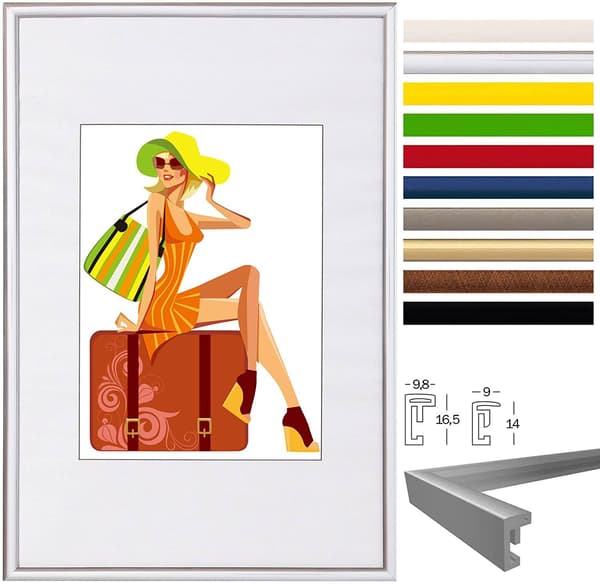 Fotoram i plast | Silver | 13x18 cm