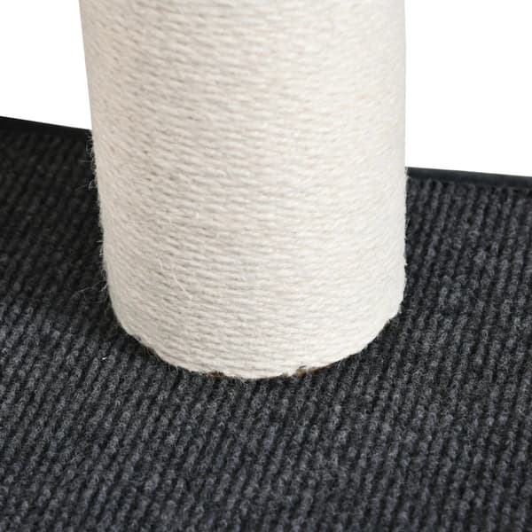 Seinäraaputustolppa kissoille, 4 tasoa | Väri: vaaleanharmaa + beige | Mitat: 66x28x137 cm