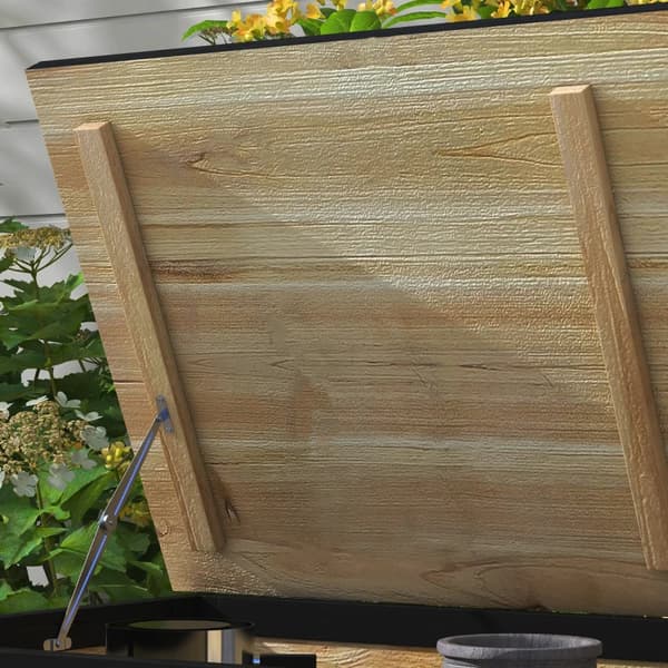 Ulkosäilytyslaatikko 121 litraa | Väri: Luonnonpuu | Mitat: 50x100x43 cm