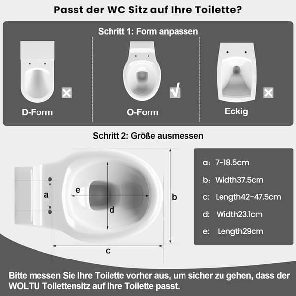 Toalettsits med soft close, O-form, trämönster | Antracit med trämönster