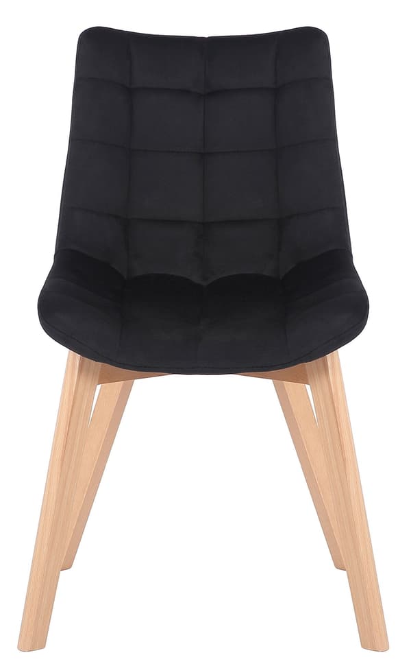 Spisestuestol Passaic Velvet - Sort | Farve: sort | Mål: 46x61x82 cm