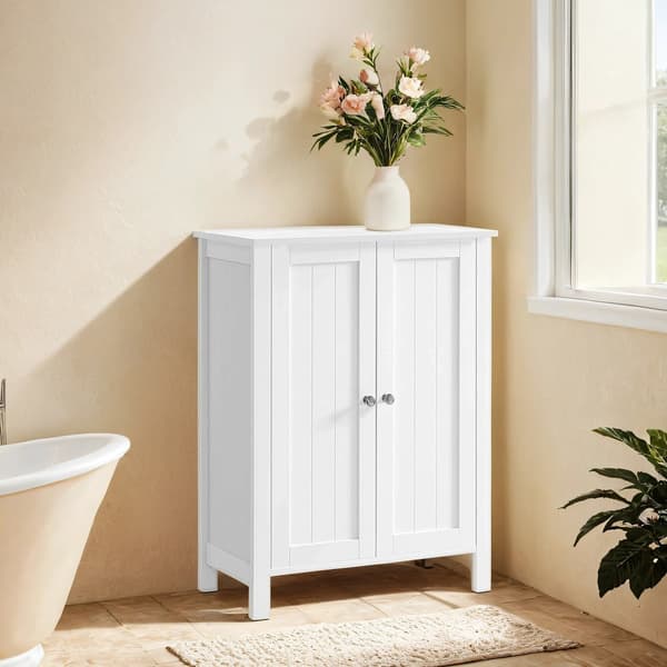 Badrumsskåp stående vit MDF 60 x 80 x 30 cm