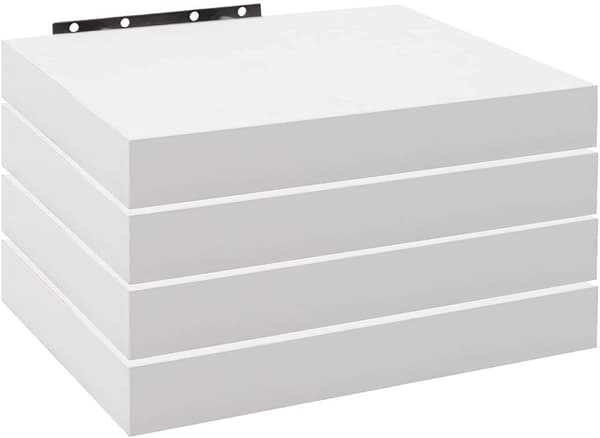4-delad vägghyllsats MDF | Vit | 30x22,9x3,8 cm