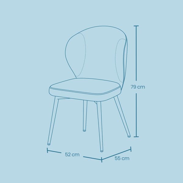 Sæt med 2 spisestuestole - Sort - Komfort og stil